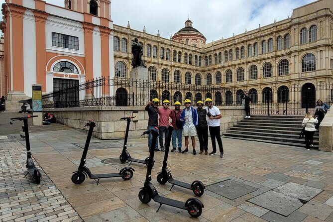 Bogota scooter tour - Planetarium stop and the Colpatria Tower pass-by