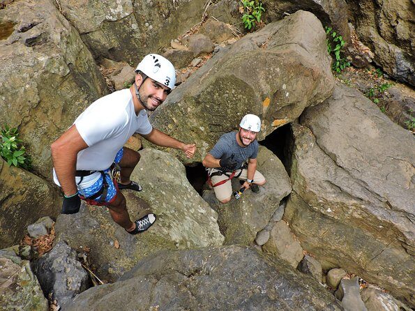 Canyoning Guane - Gear Included: Helmets, harnesses, flotation vests, and gloves