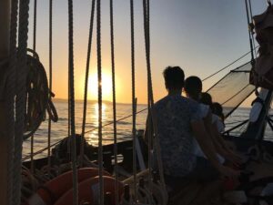 Cartagena, CO: Sunset Skyline Pirate Boat Tour with Drinks - Inside the pirate ship experience: deck space, costumes, and that calmer vibe