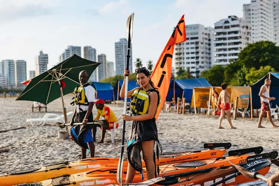 Cartagena: Sunset Sea Kayaking Tour - Sunset time: breathing room, clouds, and why you might float
