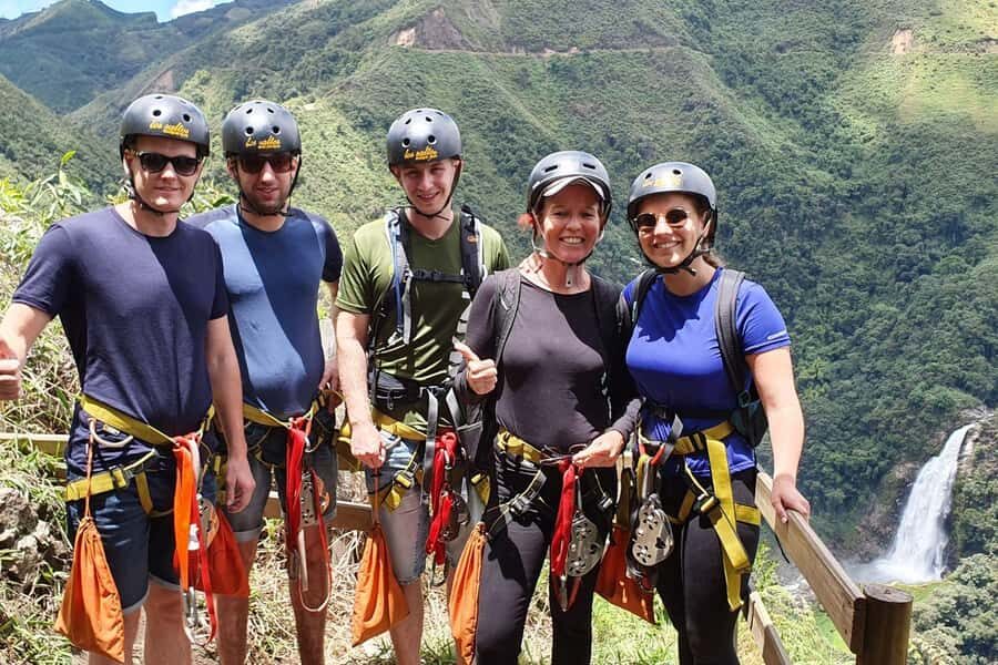 From Medellin: Epic Zipline and Giant Waterfall - Zipline #1 (700 meters): canyon flyover with five waterfall views
