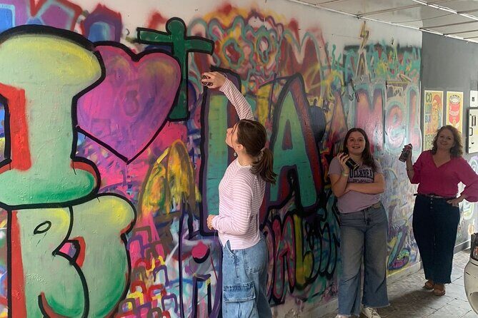Fun Graffiti Workshop: The Art of Aerosol and Color - How the 2-hour class moves: warm-up to wall piece