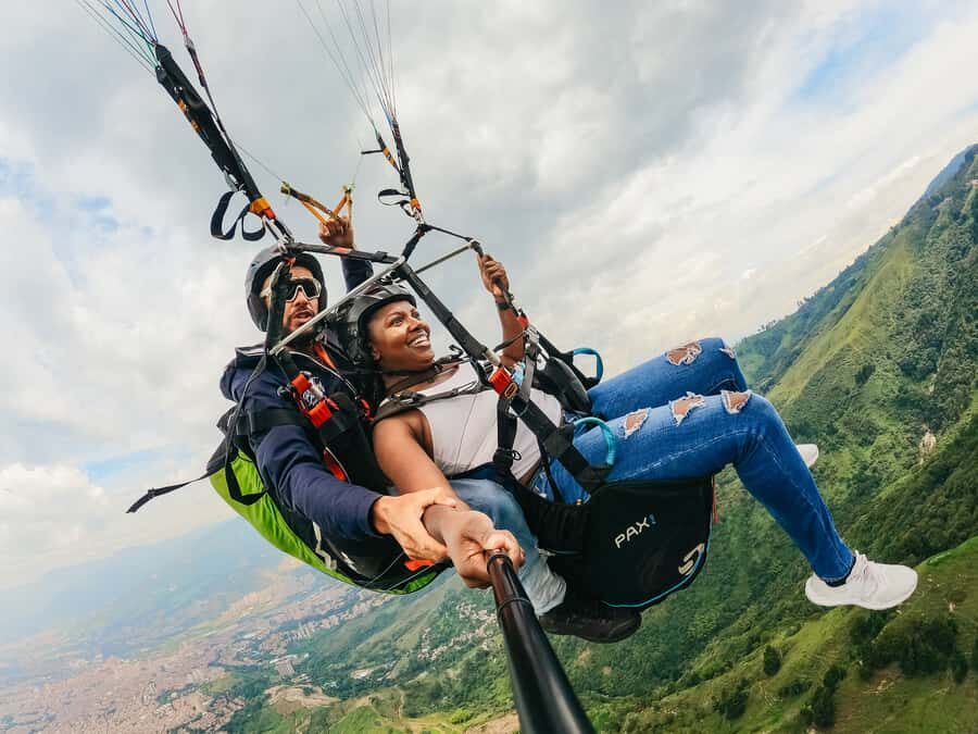 Medellín: Paragliding in the Colombian Andes - Juan Valdez check-in and the intro lesson that sets you up